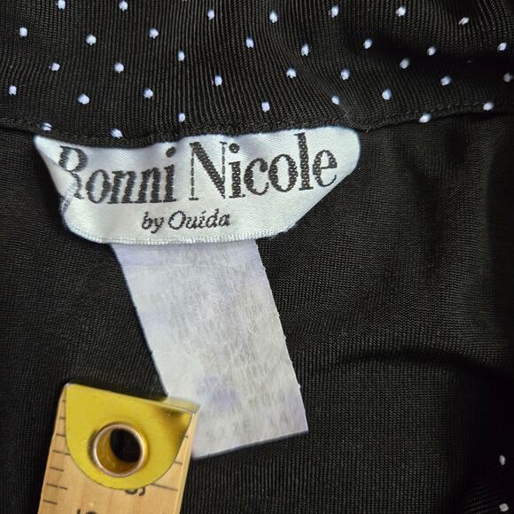 Ronni Nicole Vintage 90s Preppy Classic Polka Dot Button-Up Midi Shirt Dress 14 - Picture 9 of 12